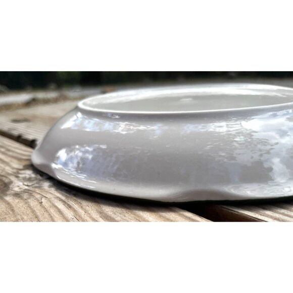 Oneida Vintage Hand-Painted Fruit Dinner Plate With Green Trim Edge - Picture 8 of 12